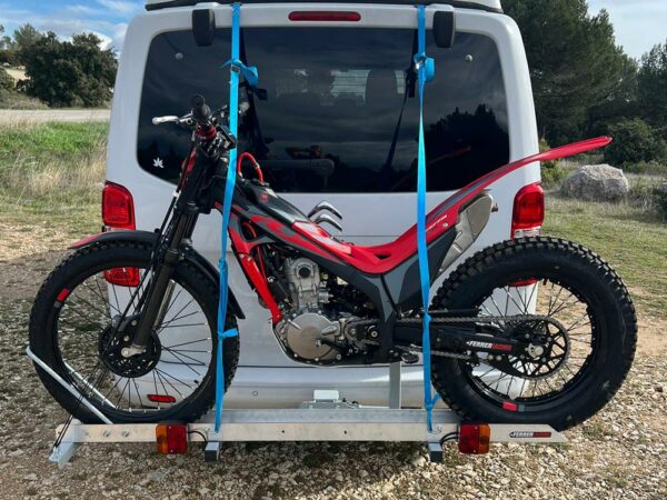 Porte-moto sur boule d’attelage – Spécial Moto Trial